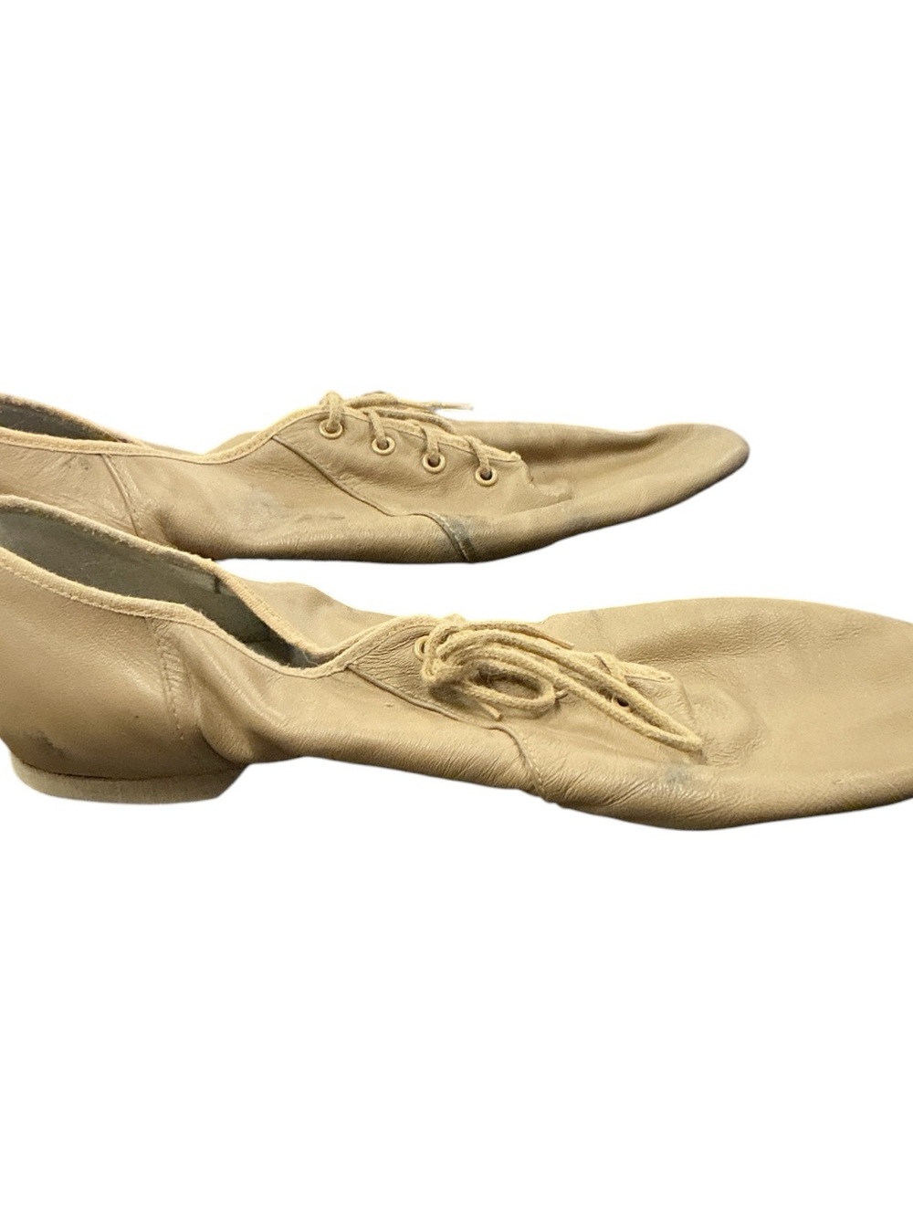 Bloch Beige Lace-Up jazz split sole jazz shoe